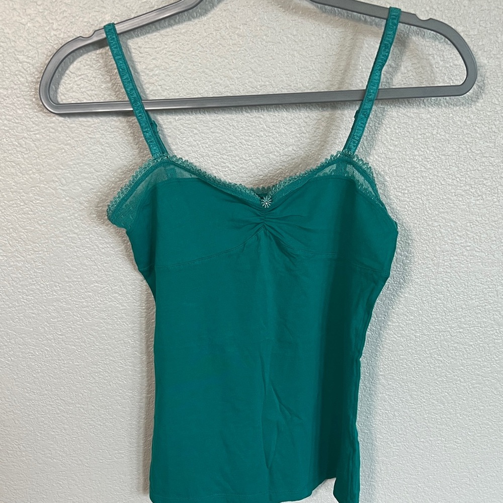 Damsel Teal Camisole with Lace Detail